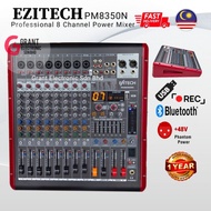 EZITECH PM8350N 8 Channel Professional Power Mixer Bluetooth 2x350W