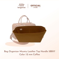 Sorganize-กระเป๋าจัดระเบียบ รุ่น Miumiu-Leather-Top-Handle-5BB117 (สต๊อคพร้อมส่ง)