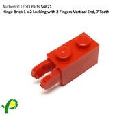 LEGO Parts 54671/30365 Hinge Brick 1x2 Locking 2 Fingers Vertical End