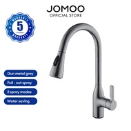 JOMOO Gunpowder Grey 360° Swivel Retractable Kitchen Mixer Tap Pull Out Sink Tap 2-Jet Spray Kitchen Faucet 33138