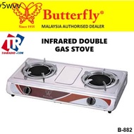 Dapur gas stainless steel Dapur gas butterfly Infrared gas stove ✻Butterfly Double Infrared Gas Stove B882✼