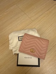 二手 Gucci Marmont 粉色短夾