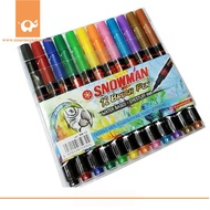 Snowman Brush Pen 12 Colors Set Murah / isi 12 pcs