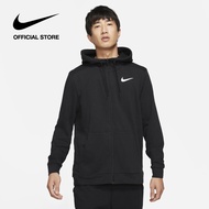 Nike Dri-FIT Hoodie Pria Full-Zip Training - Black [CZ6377-010]