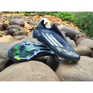 F50+ laceless FG Football Boots - Black Black Lucid Lemon