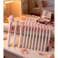 12 ชิ้น ชุดแปรงแต่งหน้ามืออาชีพ, เหมาะสำหรับรองพื้น, บลัชออน, คอนซีลเลอร์ และอายแชโดว์ - ขนแปรงโพลีเ