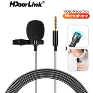HdoorLink Universal Portable 3.5mm Mini Wired Headset Microphone Lavalier Microphone For Lecture Guide Studio Teaching Conference Mic