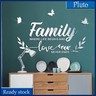 NEW Family Mirror Wall Stickers Waterproof Self-adhesive Acrylic Mirror For Bedroom Living Room Office Home Wall