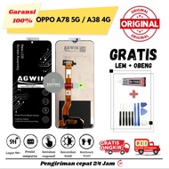Original AGWIN PREMIUM OPPO A78 5G / A38 4G Lcd FREE glue + Screwdriver FULLSET