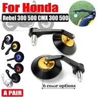 สำหรับ Honda Rebel 500 300 1100 250 CMX300 CMX1100 CMX500กระจกมองหลังแบบย้อนยุคกระจกด้านข้างกระจกมองหลังอุปกรณ์ติดปลายแฮนด์