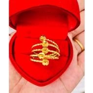 ️ BANGKOK GOLD BOBA RING 24K RING ( Ring ) ️