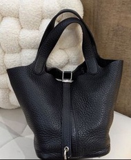 Hermes Picotin 18 黑銀