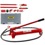 VEVOR 12 Ton Power Hydraulic Cylinder Jack Kit 1.4M Oil Tube Autobody Frame Repair Tools Truck Farm 