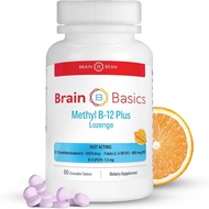 Extra Strength Methyl B-12 & Methyl Folate – 60 Chewable Tablets, Orange Citrus Flavor – Bioactive B