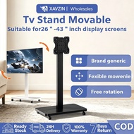 【Spot Goods】Mobile TV Stand Height Adjustable Landscape Rotating TV Stand Can Hide Cables For 26-43 