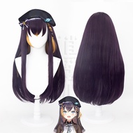 Misscoo Vtuber NIJISANJI Cospaly OBSYDIA Petra Gurin Cosplay Wig Long Dark Purple Gray With Braid He