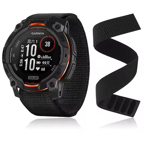 Nylon Hook Loop 26mm 22mm Strap For Garmin Instinct 3 50mm 45mm Band For Garmin Instinct 2 Solar 2X 