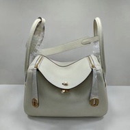 Handcrafted Leather Lindy Bag Large Capacity Single Shoulder Womens Bag Togo Top Layer Cowhide Docto