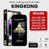 KINGKONG Tempered Glass Screen Protector for Realme C65 C65s C67 C75 C75x Full screen anti-static