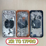 Rear Back Housing Battery Cover For Iphone  Xr Convert To 17 Pro Diy XR Like 17 Pro With Tray