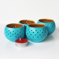 Earthen Clay tea light pot/holder/ diya/ Diwali (Pack of 2)