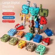 Extra Large Numbers 0-9 Transformers Number Transforming Robot Toys Educational Assembly Toys Cart T