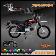 TRANSPARENT WIN 100 FTHP01 Striping Sticker Variations Sticker list body motor WIN 100 COde FTHP01