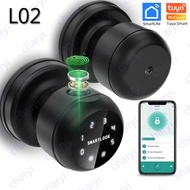 L02 Spherical Knob Digital Lock Fingerprint Lock Tuya Bluetooth Biometric With Mechanical Key/Passwo