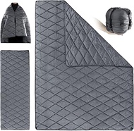 1TG Tactical 5-in-1 Camping Blanket - Waterproof Travel Blanket with Poppers & Compression Bag, Ultr