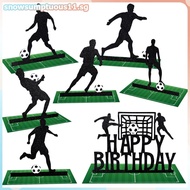 [snowsumptuous] 13 Pcs Soccer Party Table Decorations Soccer Table Centerpieces Paper Soccer Player 