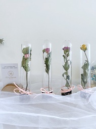 芮米有花_ 乾燥玫瑰/乾燥花/玻璃花盅