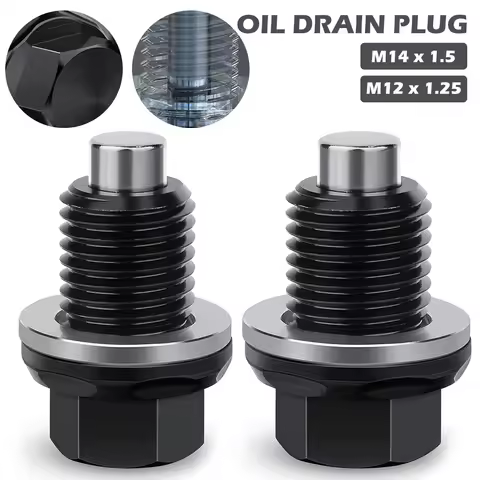 M12 x 1.25/M14 x 1.5 Magnetic Oil Drain Plug Aviation Aluminum Magnetic Oil Drain Bolt Engine Drain 