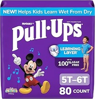 Pull-Ups Boys' Potty Training Pants, 5T-6T (46+ lbs), 80 Count