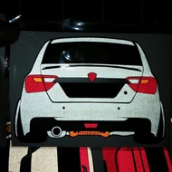 Stiker gambar kereta proton Saga vvt sticker cutting reflect
