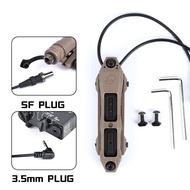 ยุทธวิธีเติมความดันระยะไกลสวิทช์ฟังก์ชั่นคู่สำหรับ Mlok Keymod DBAL A2 PEQ 15 NGAL MAWL ไฟฉายอาวุธลู