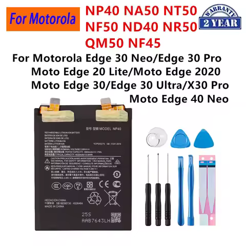 NP40 NA50 NT50 NF50 ND40 NR50 QM50 NF45 Battery For Motorola Edge 30 40 Neo /Edge 30 Pro 30 Ultra X3