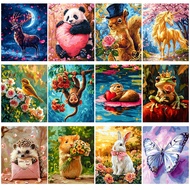 Paint by Numbers With Frame Home Decor Animal Canvas Painting by Number Acrylic paint Wall Decor