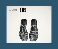 รองเท้าเเฟชั่นผู้หญิงเเบบเเตะส้นเตี้ยพื้นเเบน No. 389 NE&NA Collection Shoes