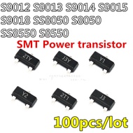 100pcs/lot S9012 2T1 S9013 J3 S9014 J6 S9015 M6 S9018 J8 SS8050 Y1 S8050 J3Y SS8550 Y2 S8550 2TY SOT