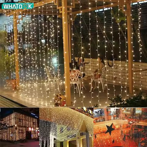 12mx2m LED Curtain Icicle String Lights 960 leds Fairy Garland Christmas Indoor Outdoor Wedding Ligh
