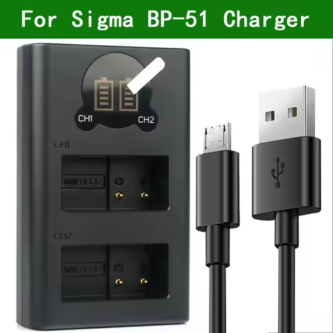 BP-51 BP51 Dual USB Battery Charger for SIGMA dp0 dp1 dp2 dp3 Quattro For Sigma fp FPL