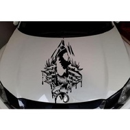 MESIN Engine Hood Cutting Sticker Unique Sticker D16