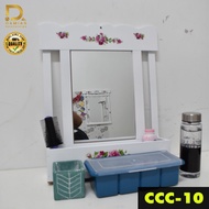 Frame Mirror Cermin Berbingkai Kayu Hiasan Deco Dinding Wooden Berukir Exclusive Ready Stock Good Packaging