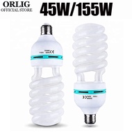 155W E27 220V 5500K Photo Studio Bulb Video Photography Daylight Watt CFL Light bulb Lamp