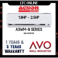 ACSON Air Conditioner Wall Mounted Non-Inverter R32 A3WM10N/A3WM15N/A3WM20N/A3WM25N