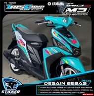 Sticker Decal Mio 125 / Mio M3 /  Mio Z / Mio SOUL Stiker Striping Fullbody Desain Custom Bisa Reque