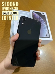 Second bekas pakai iphone xr 64g black ex inter