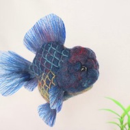 客製化　搖曳的羊毛氈金魚 -青文魚-