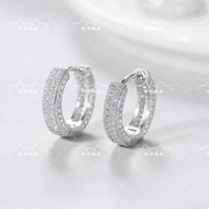 Full Diamond Zircon Earrings Men Women Trendy Simple All-Match Earrings Men Ruffian Handsome Earring