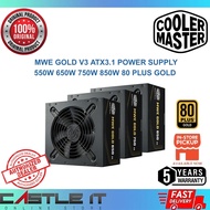 Cooler Master MWE Gold V3 ATX3.1 Power Supply 550W 650W 750W 850W 80 Plus Gold